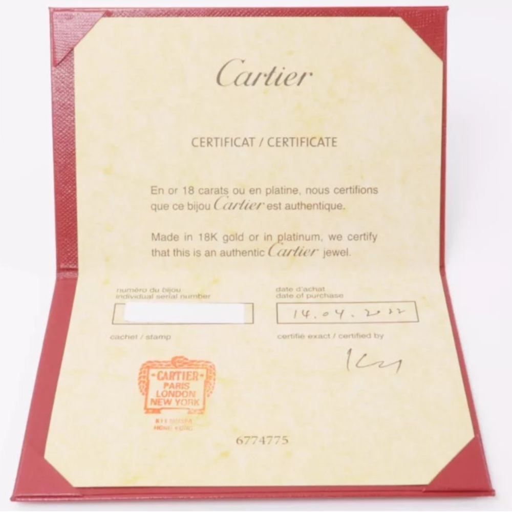 💎✨AUTHENTIC ✨💎LOVE RING WHITE GOLD CARTIER - Picture 4 of 11